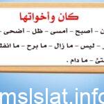 تدخل الأفعال الناسخة على