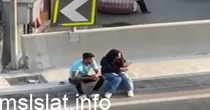 شاهد فيديو شاب وفتاة أعلى كوبري بمصر يستفز الجمهور