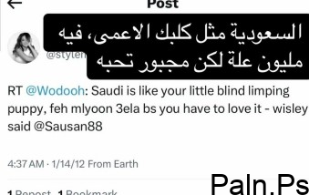 تغريدة سوسن القاضي المسيئة الى السعودية