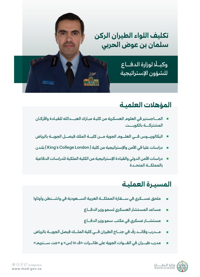 اللواء الطيران الركن سلمان الحربي