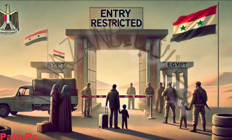 إيقاف دخول السوريين إلى مصر: وقف الدخول دون موافقة أمنية